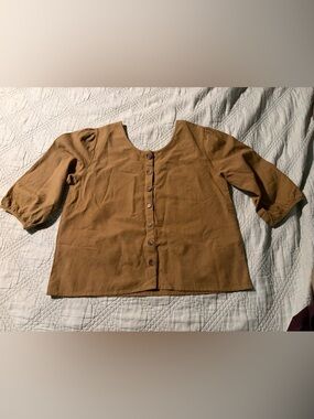 LCW Olive Brown Calla Top